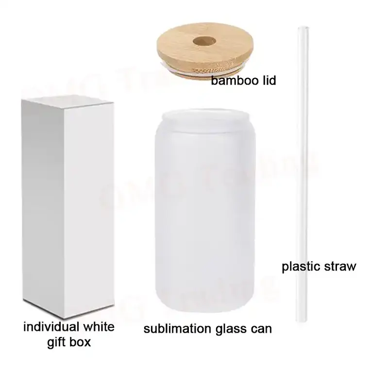 Beer Can Glass 16oz Frosted 5