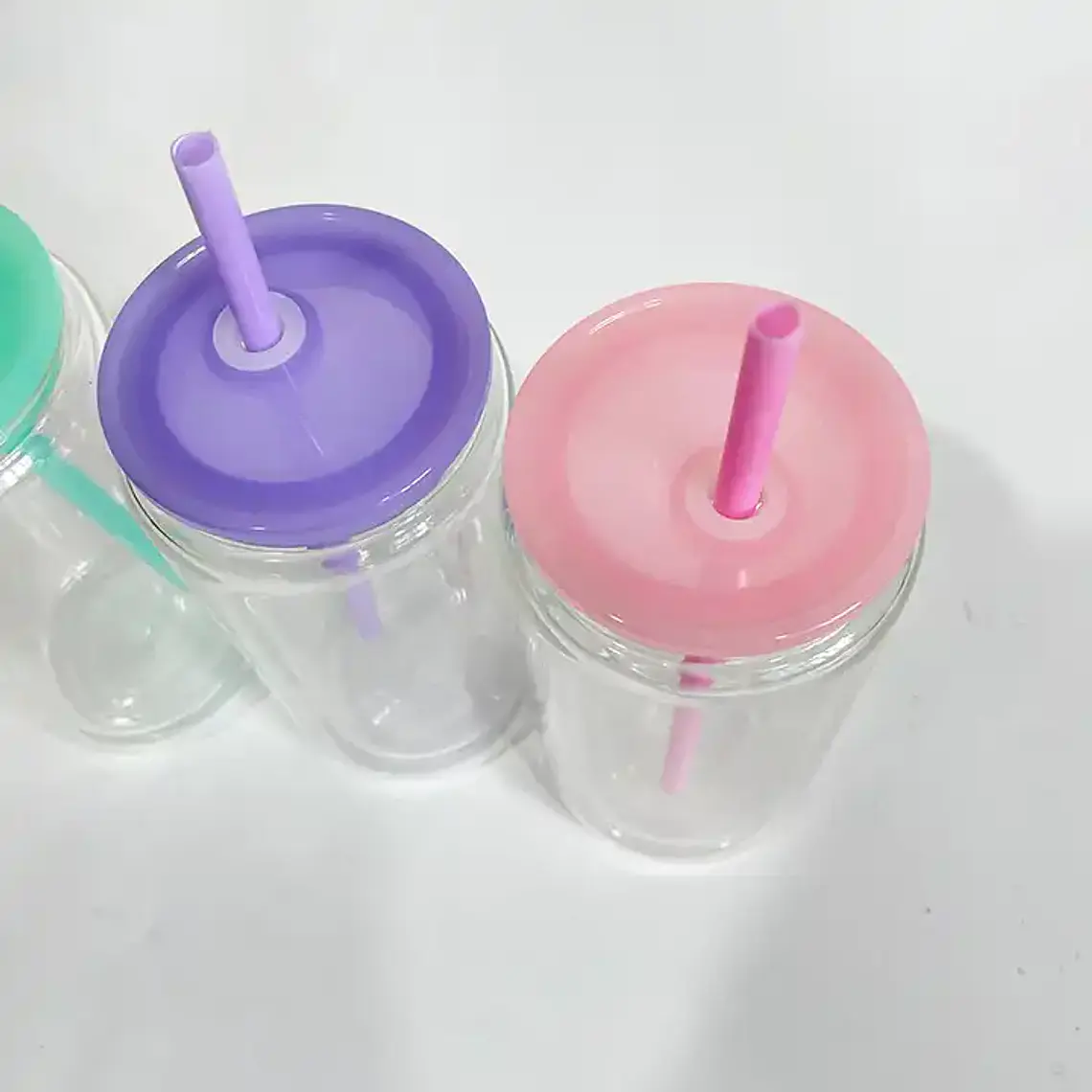 Can Glass Doble Pared 16oz Colors 4