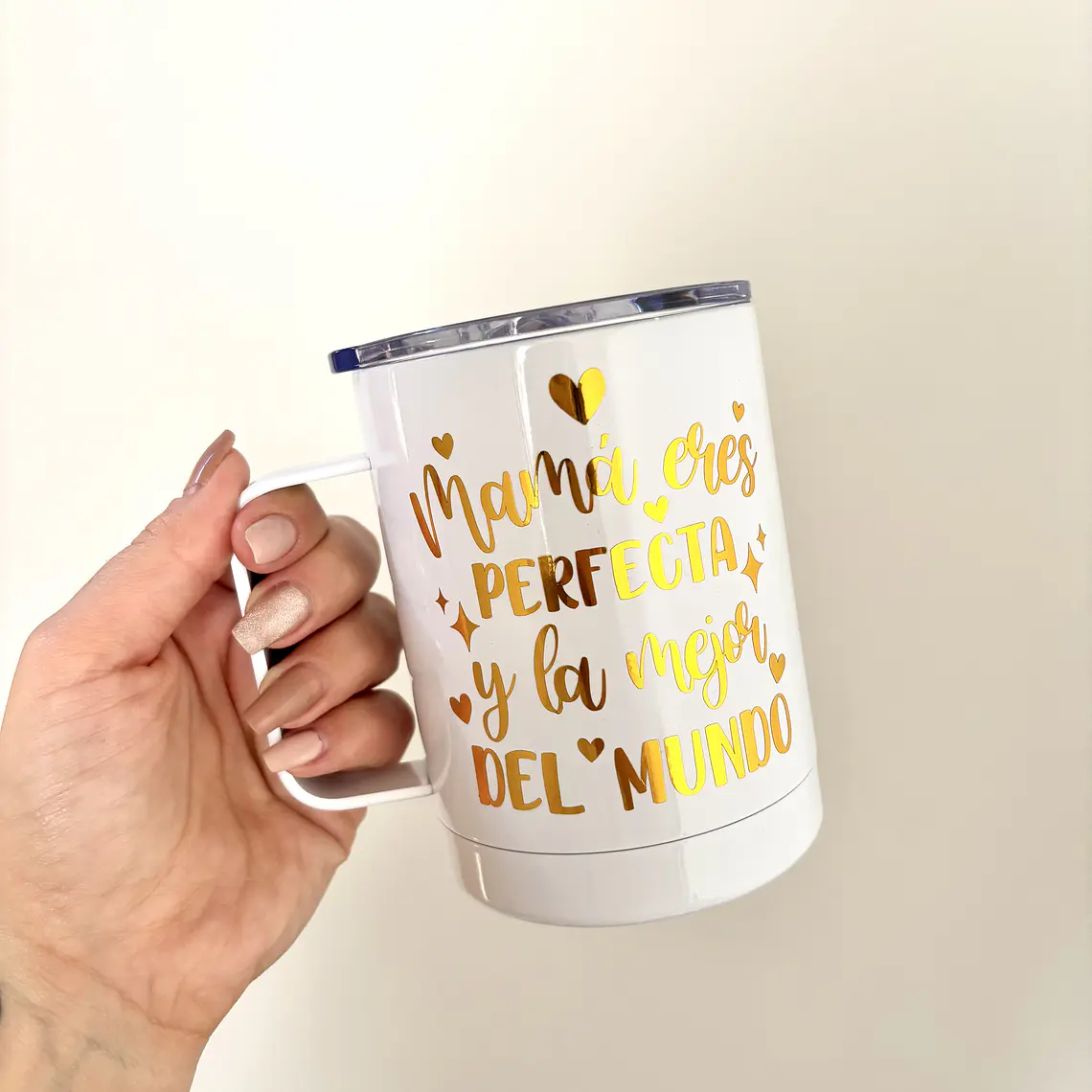Mamá Eres perfecta - Termo Acero inoxidable 16oz  2