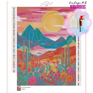 Atardecer en el desierto - 30x40cm