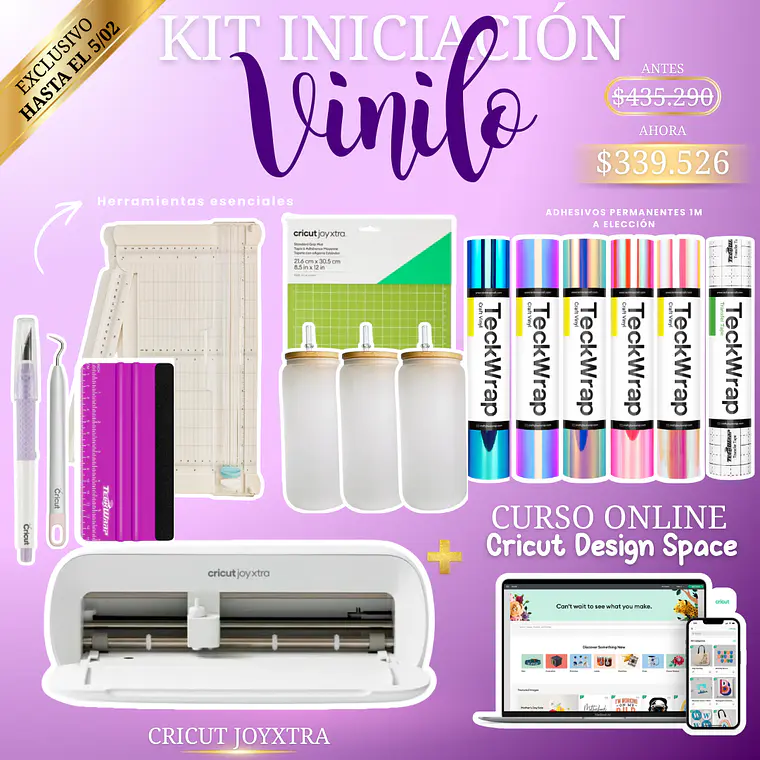 Kit Iniciación Vinilo – Cricut Joy Xtra 1