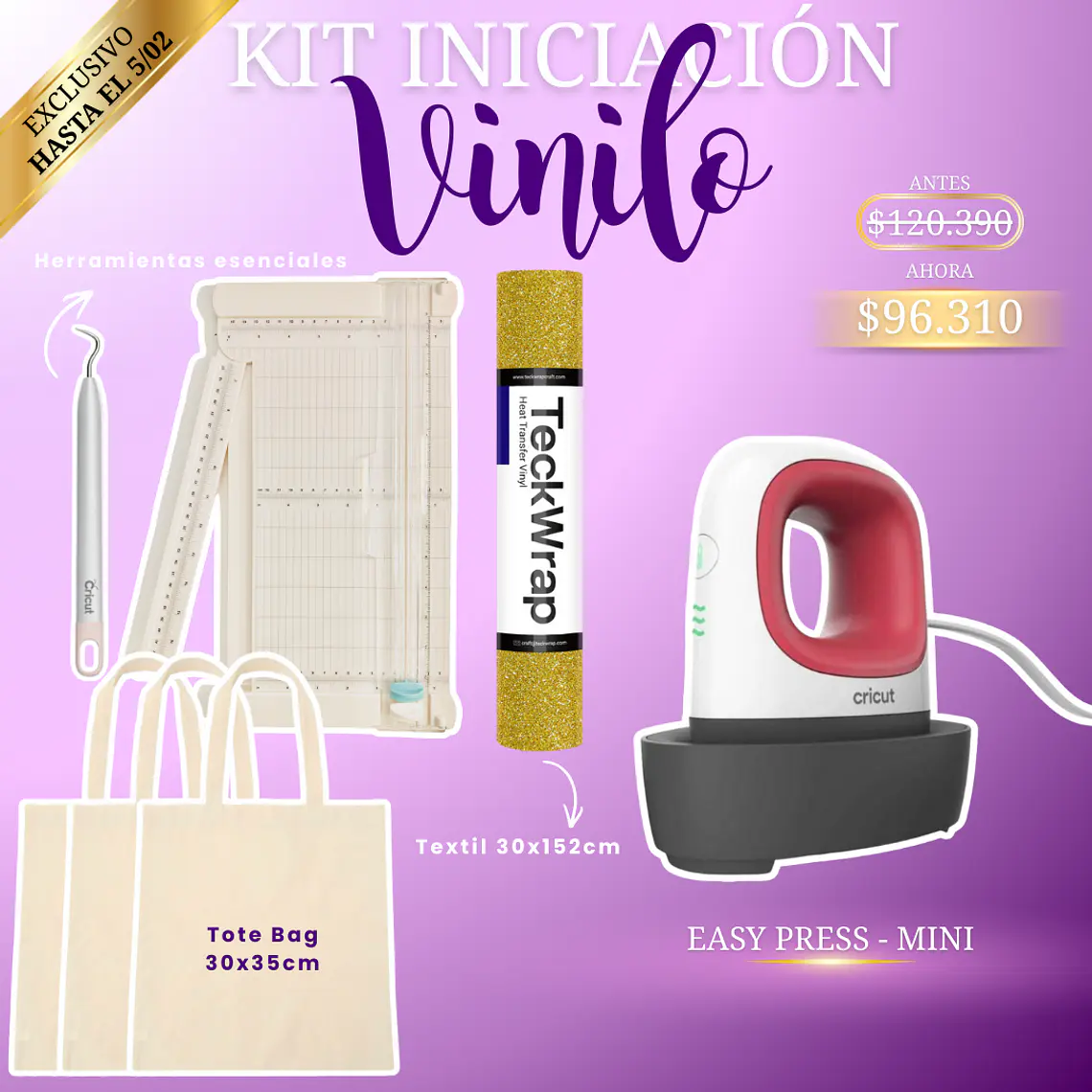 Kit Estampado Básico – EasyPress Mini 1