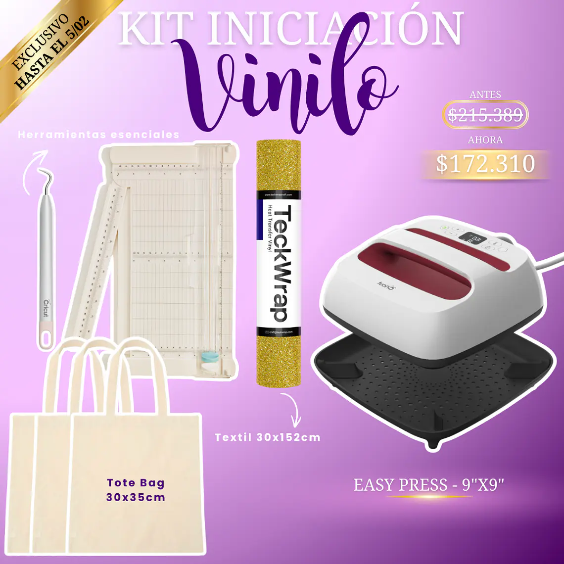 Kit Estampado – EasyPress 9” x 9” 1