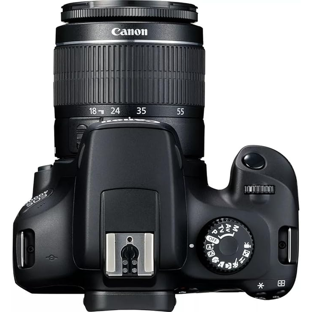 Câmera DSLR Canon EOS 4000D + lente EF-S 18-55 mm f/3.5-5.6 III - Preto 2