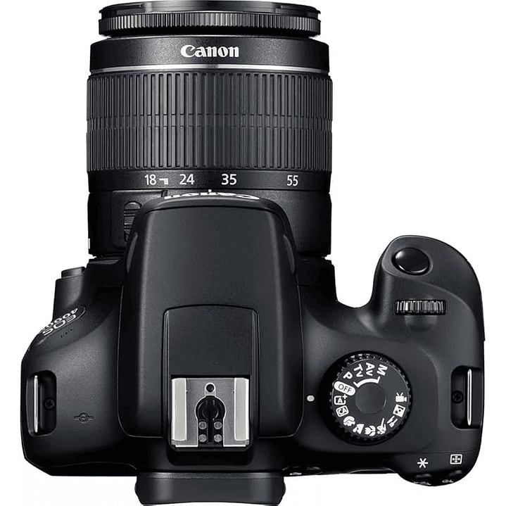 Câmera DSLR Canon EOS 4000D + lente EF-S 18-55 mm f/3.5-5.6 III - Preto 2
