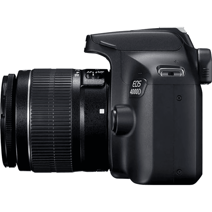 Câmera DSLR Canon EOS 4000D + lente EF-S 18-55 mm f/3.5-5.6 III - Preto 3