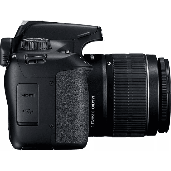 Câmera DSLR Canon EOS 4000D + lente EF-S 18-55 mm f/3.5-5.6 III - Preto 4