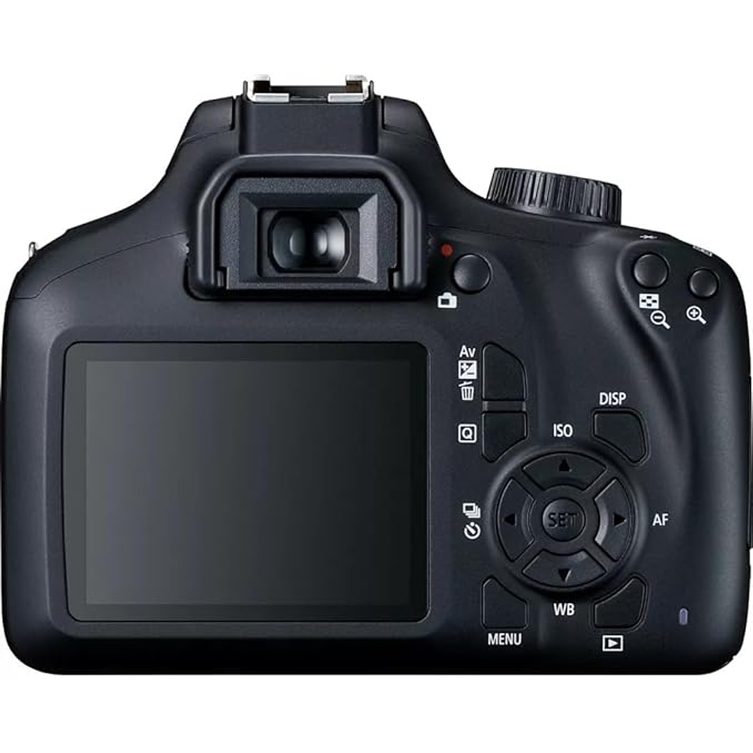 Câmera DSLR Canon EOS 4000D + lente EF-S 18-55 mm f/3.5-5.6 III - Preto 5