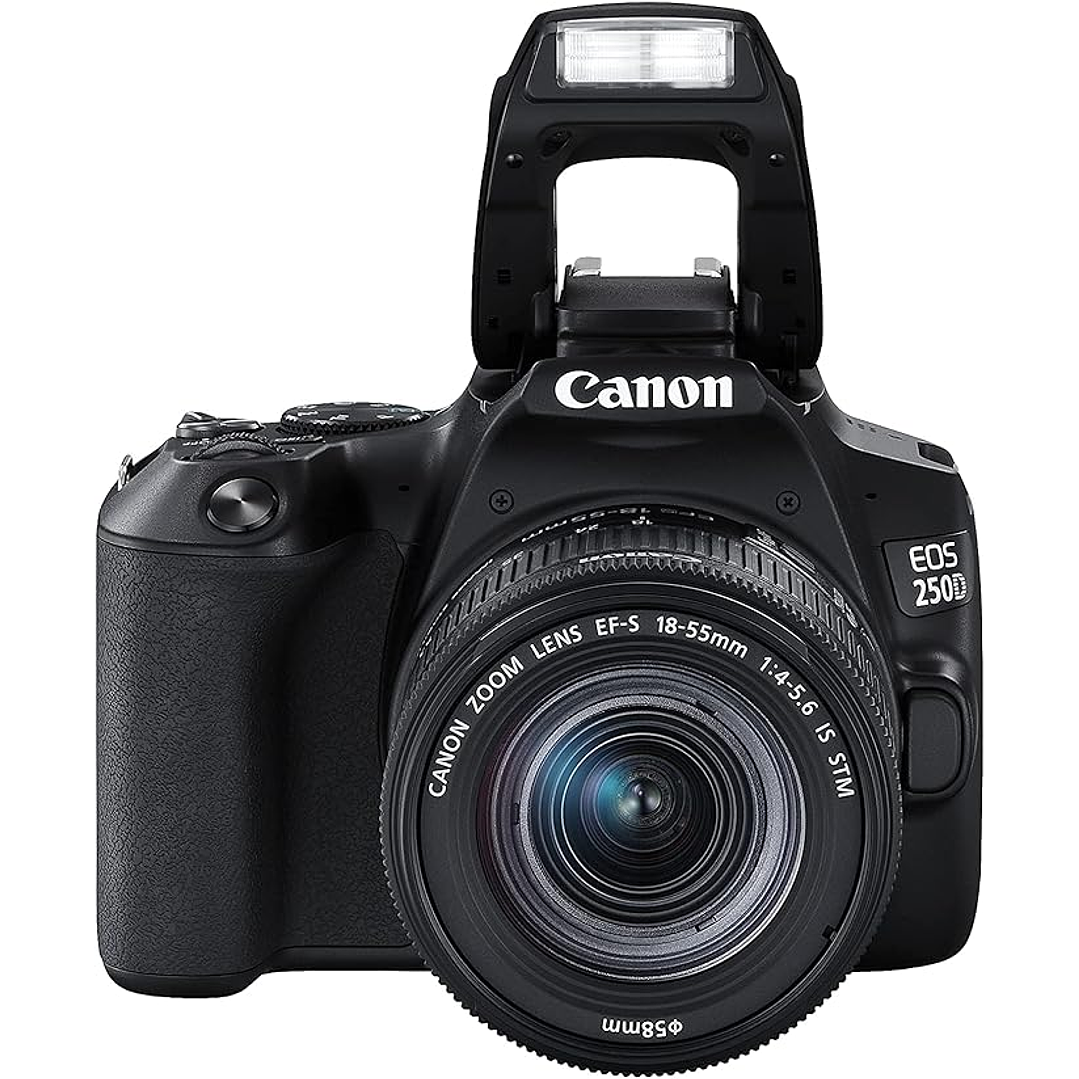 Câmera Canon EOS 250D + lente Canon EF-s 18-55mm f/4-5.6 IS STM - Preto 3