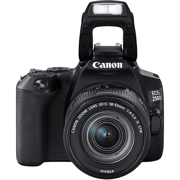 Câmera Canon EOS 250D + lente Canon EF-s 18-55mm f/4-5.6 IS STM - Preto 3