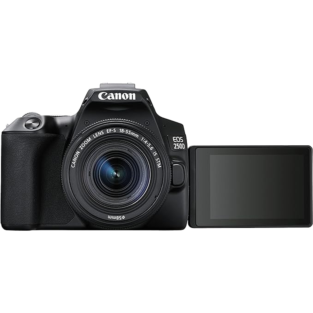 Câmera Canon EOS 250D + lente Canon EF-s 18-55mm f/4-5.6 IS STM - Preto 4
