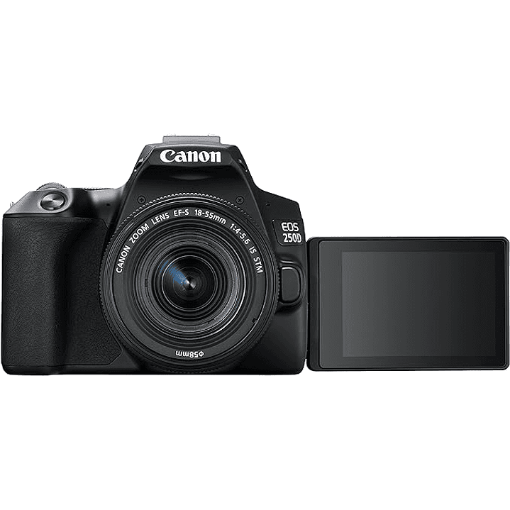 Câmera Canon EOS 250D + lente Canon EF-s 18-55mm f/4-5.6 IS STM - Preto 4
