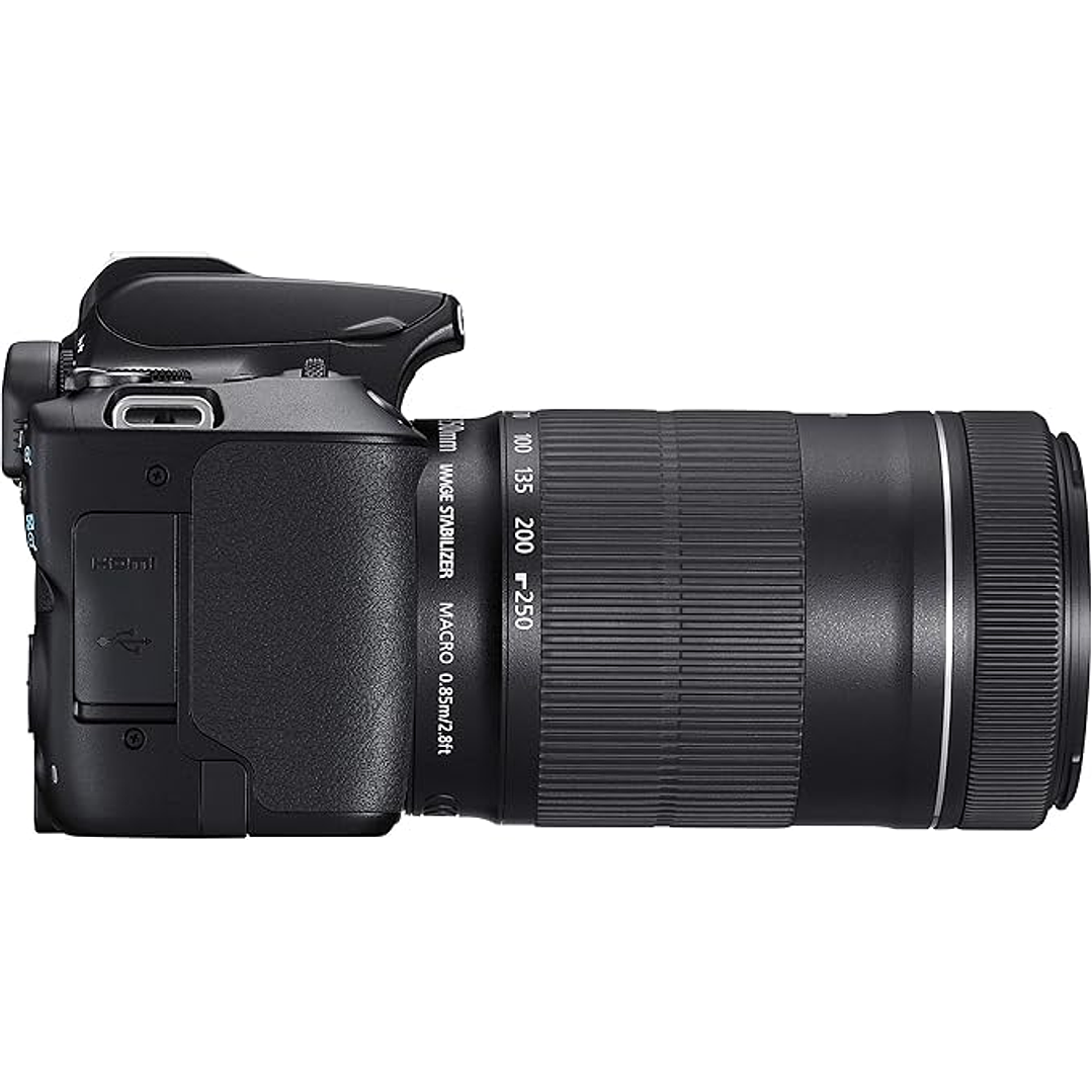 Câmera Canon EOS 250D + lente Canon EF-s 18-55mm f/4-5.6 IS STM - Preto 5