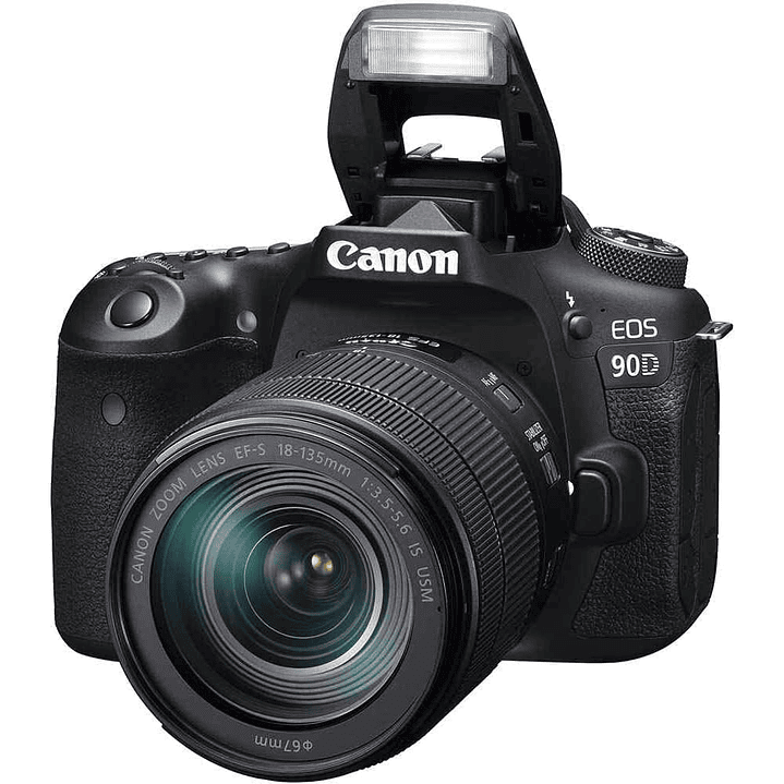 Câmera Canon DSLR [EOS 90D] + lente USM 18-135  4