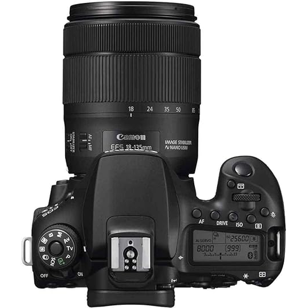 Câmera Canon DSLR [EOS 90D] + lente USM 18-135  6