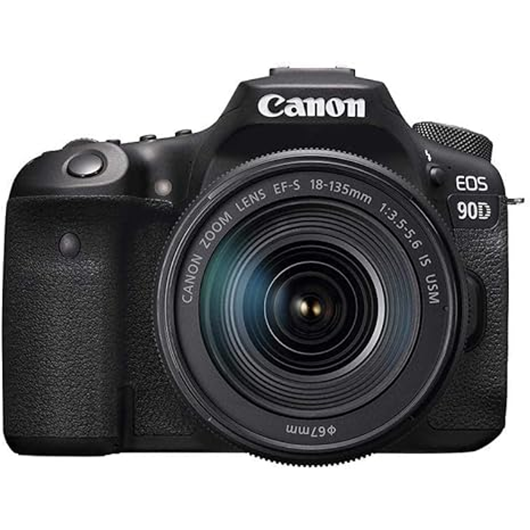Câmera Canon DSLR [EOS 90D] + lente USM 18-135  2