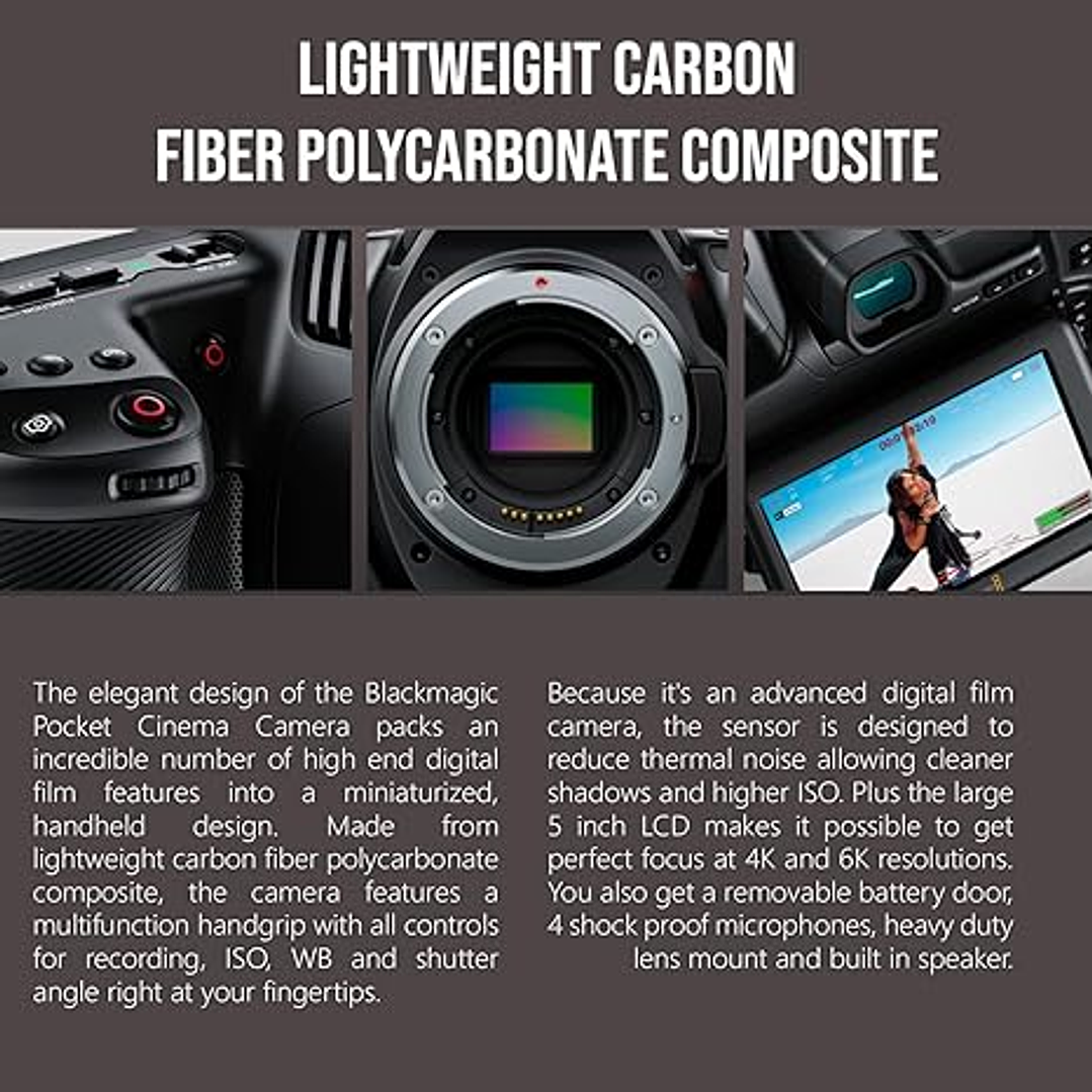 Blackmagic Design Pocket Cinema Camera 4K (somente corpo) 6