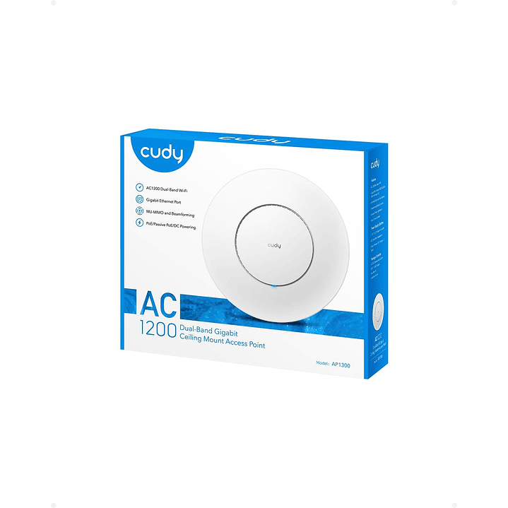 Cudy Access Point indoor Celing Mount Wi-Fi Router Extender Gigabit AC1200 AP1300-P 1
