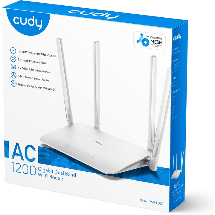 Cudy AC1200 Gigabit WiFi Router (WR1300) 1
