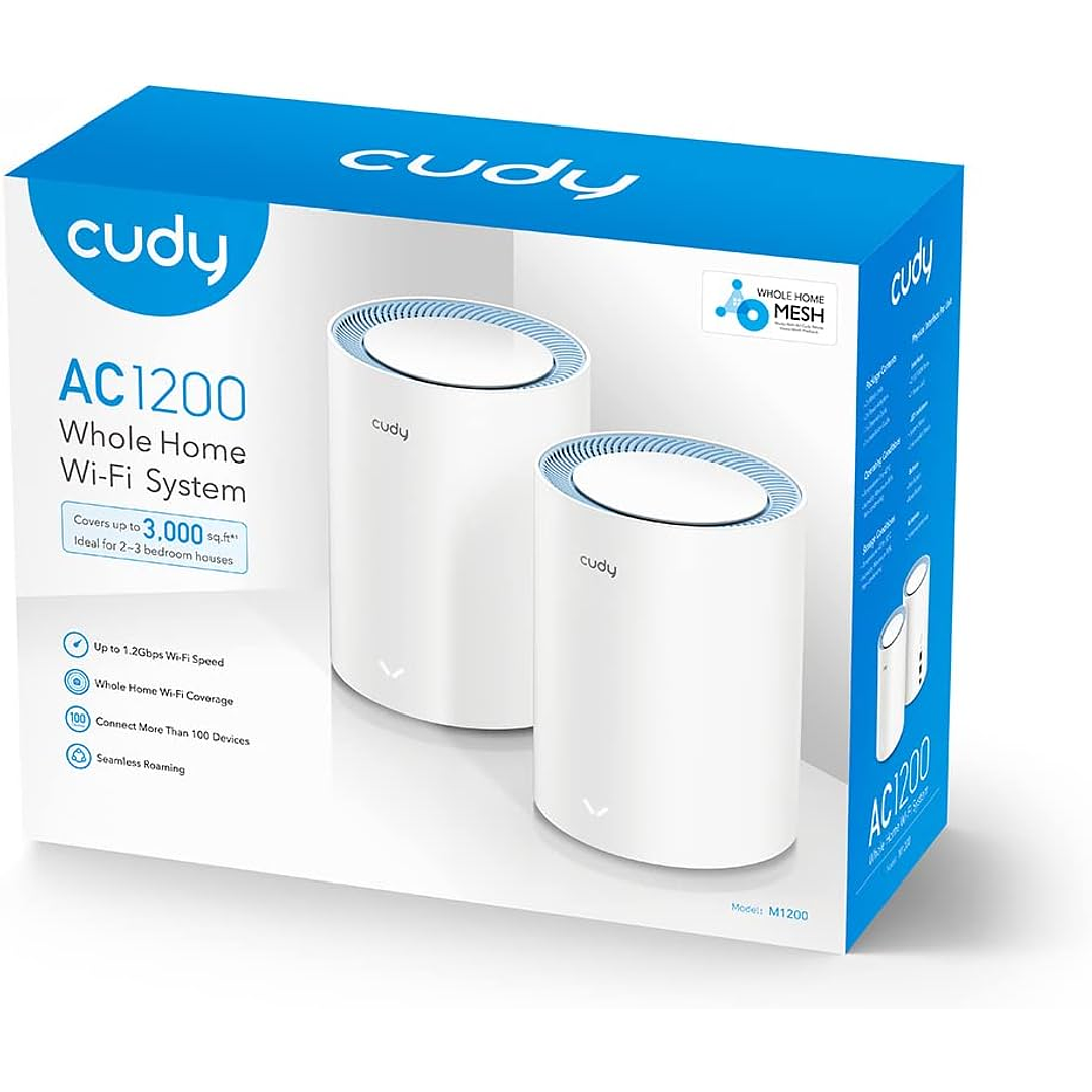 Cudy M1200 2-Pack AC1200 Sistema WiFi Mesh para toda a casa 1