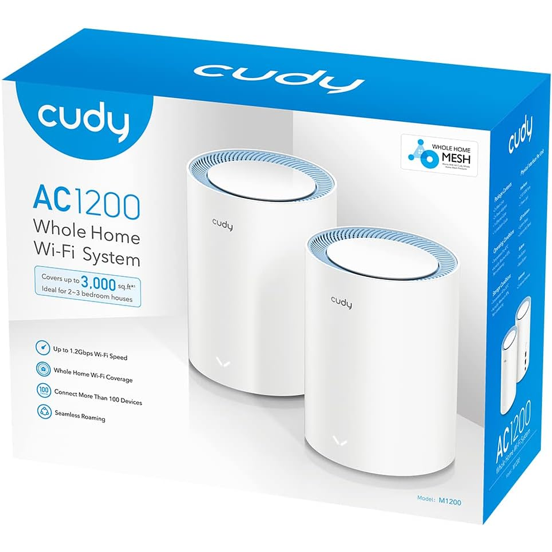 Cudy M1200 2-Pack AC1200 Sistema WiFi Mesh para toda a casa 8