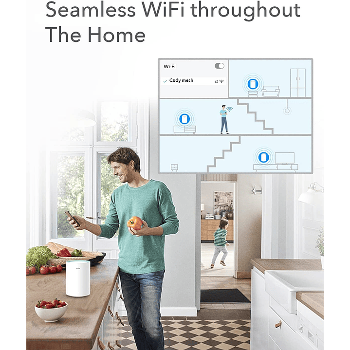 Cudy M1200 3-Pack AC1200 Sistema WiFi Mesh para toda a casa 7