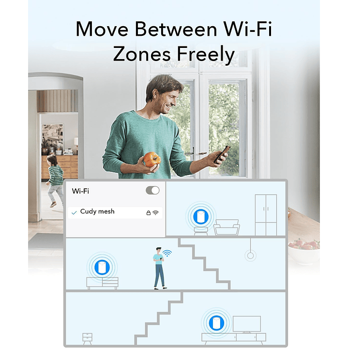 Cudy M3000 2-Pack AX3000 Wi-Fi 6 Sistema WiFi Mesh para toda a casa 6