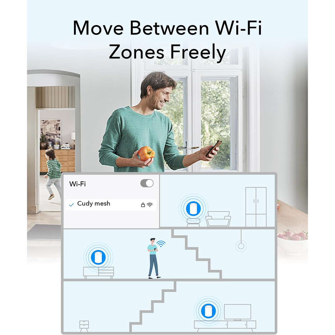 Cudy M3000 3-Pack AX3000 Wi-Fi 6 Sistema WiFi Mesh para toda a casa 5