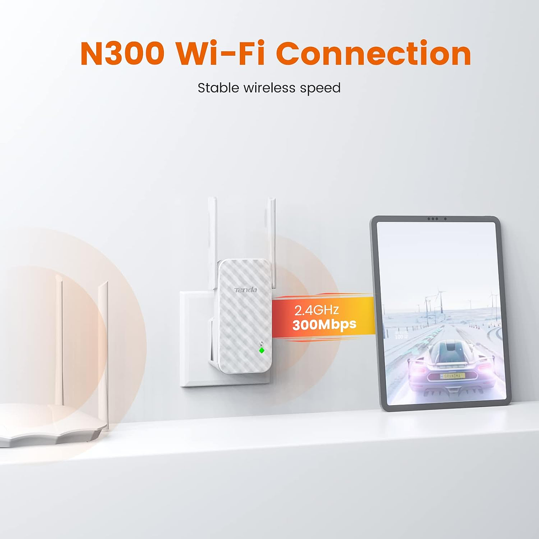 Tenda A9 N300 Wifi Range Extender 3