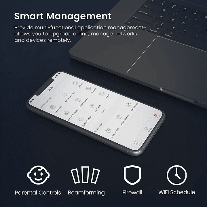 Tenda AC10 AC1200 Wireless Smart Dual-Band Gigabit WiFi Router 5