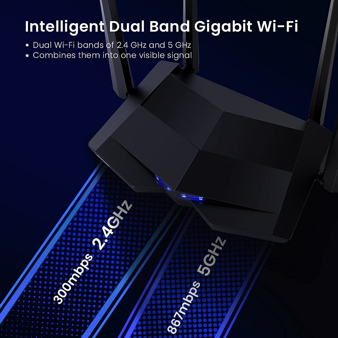 Tenda AC10 AC1200 Wireless Smart Dual-Band Gigabit WiFi Router 2
