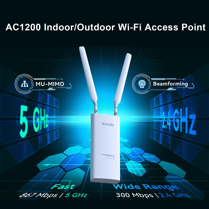 Tenda OAP1200 AC1200 Indoor/Outdoor Gigabit Wireless Access Point 3