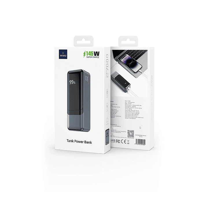 Wiwu Powerbank 27.000mAh Tank Series 145W Wi-P010  1