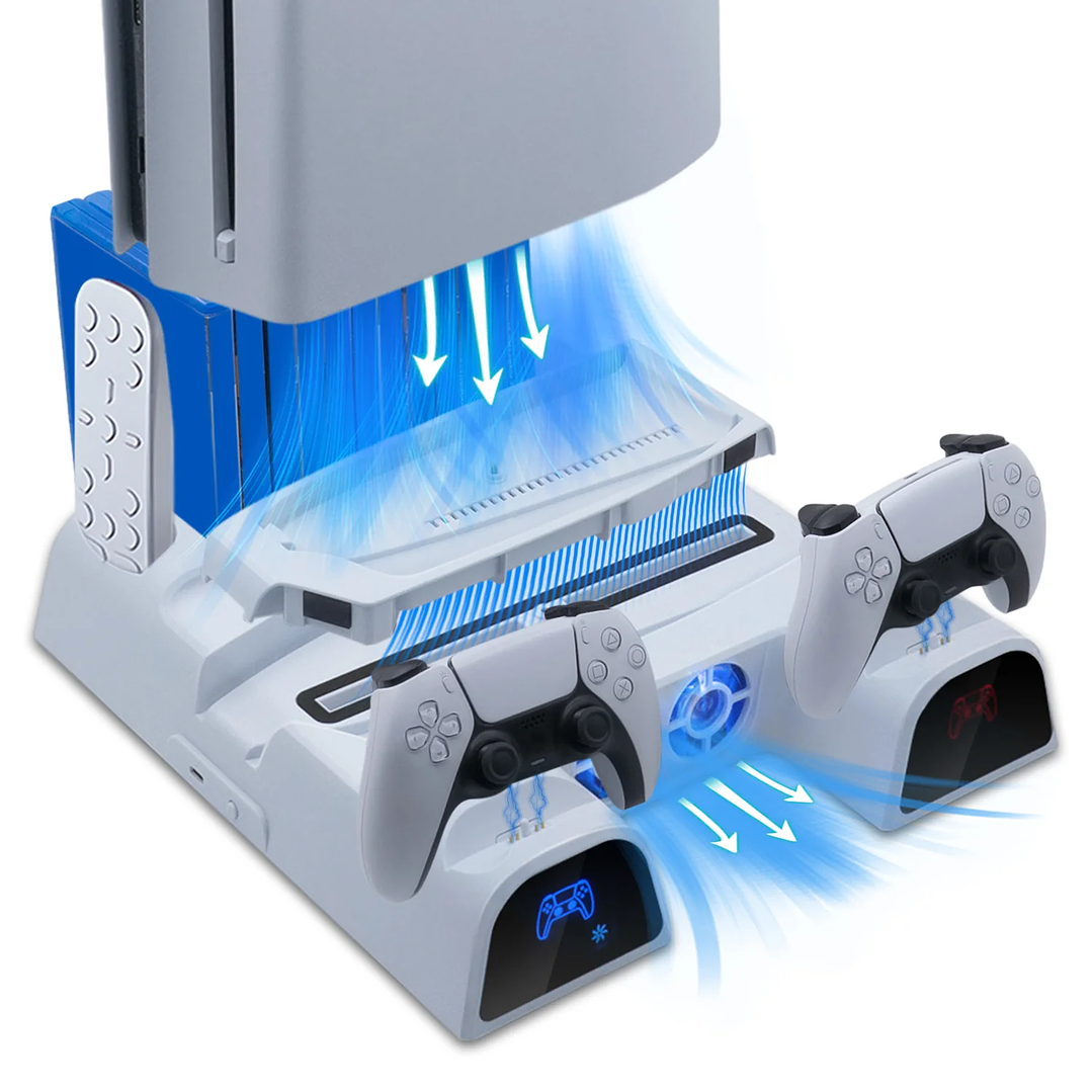 DOBE Multifunctional Charging Dock with Disc Storage for PS5/PS5 Slim 4