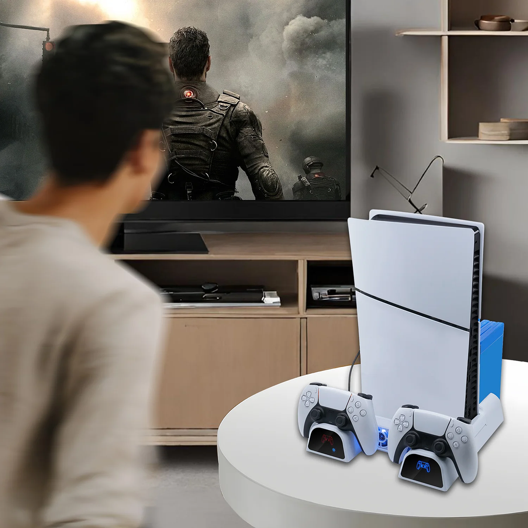 DOBE Multifunctional Charging Dock with Disc Storage for PS5/PS5 Slim 12