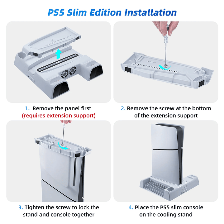 DOBE Multifunctional Charging Dock with Disc Storage for PS5/PS5 Slim 14