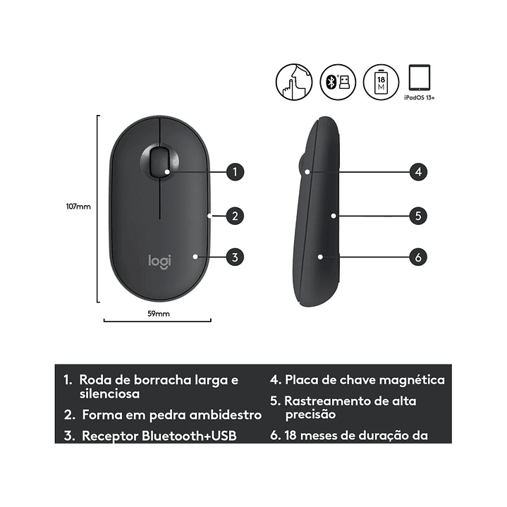 Logitech M350 Pebble 6