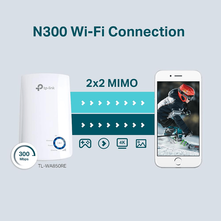 Repetidor de Sinal TP-Link N300 TL-WA850RE 6