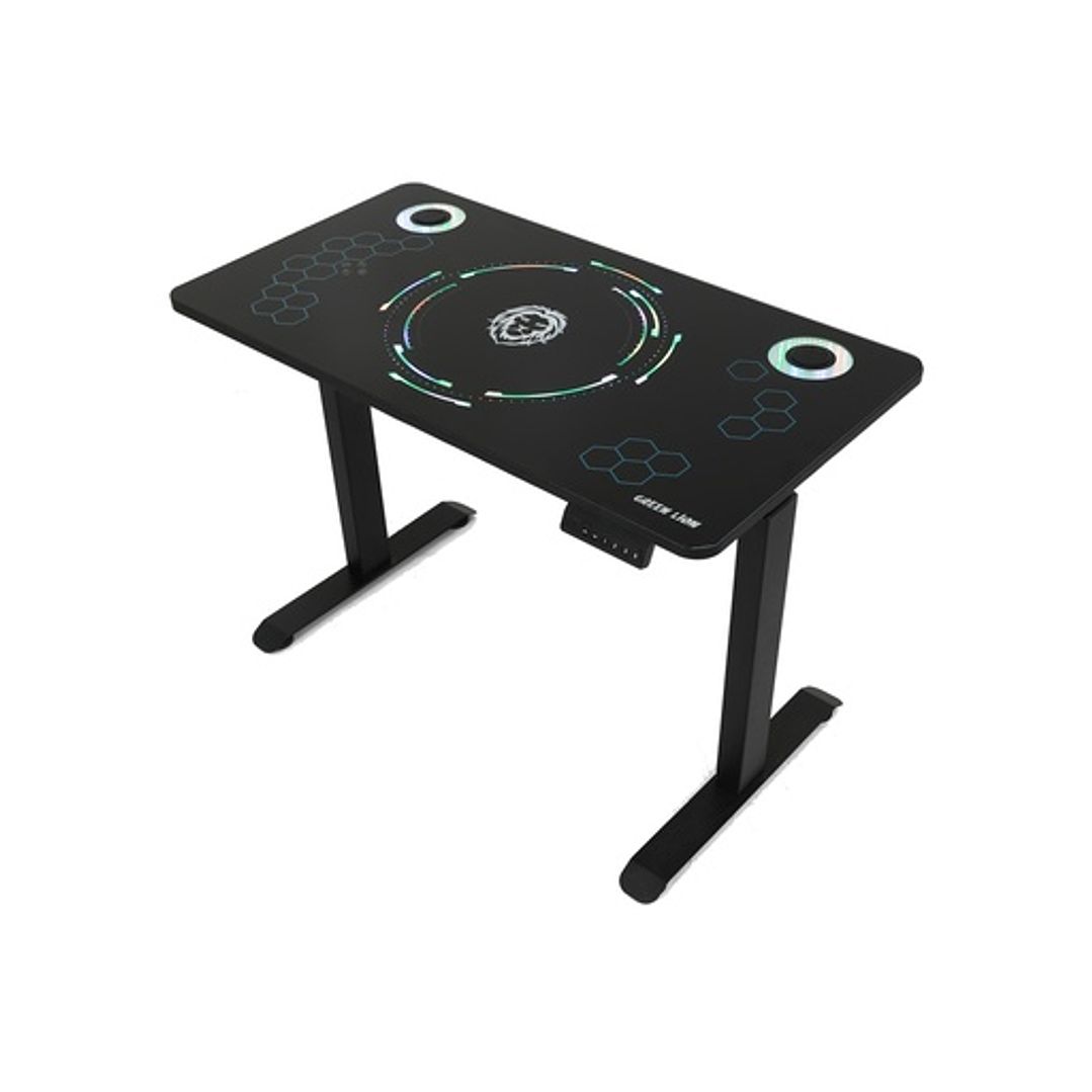 Secretária Gamer Green Lion Automatic RGB Lift Table  1