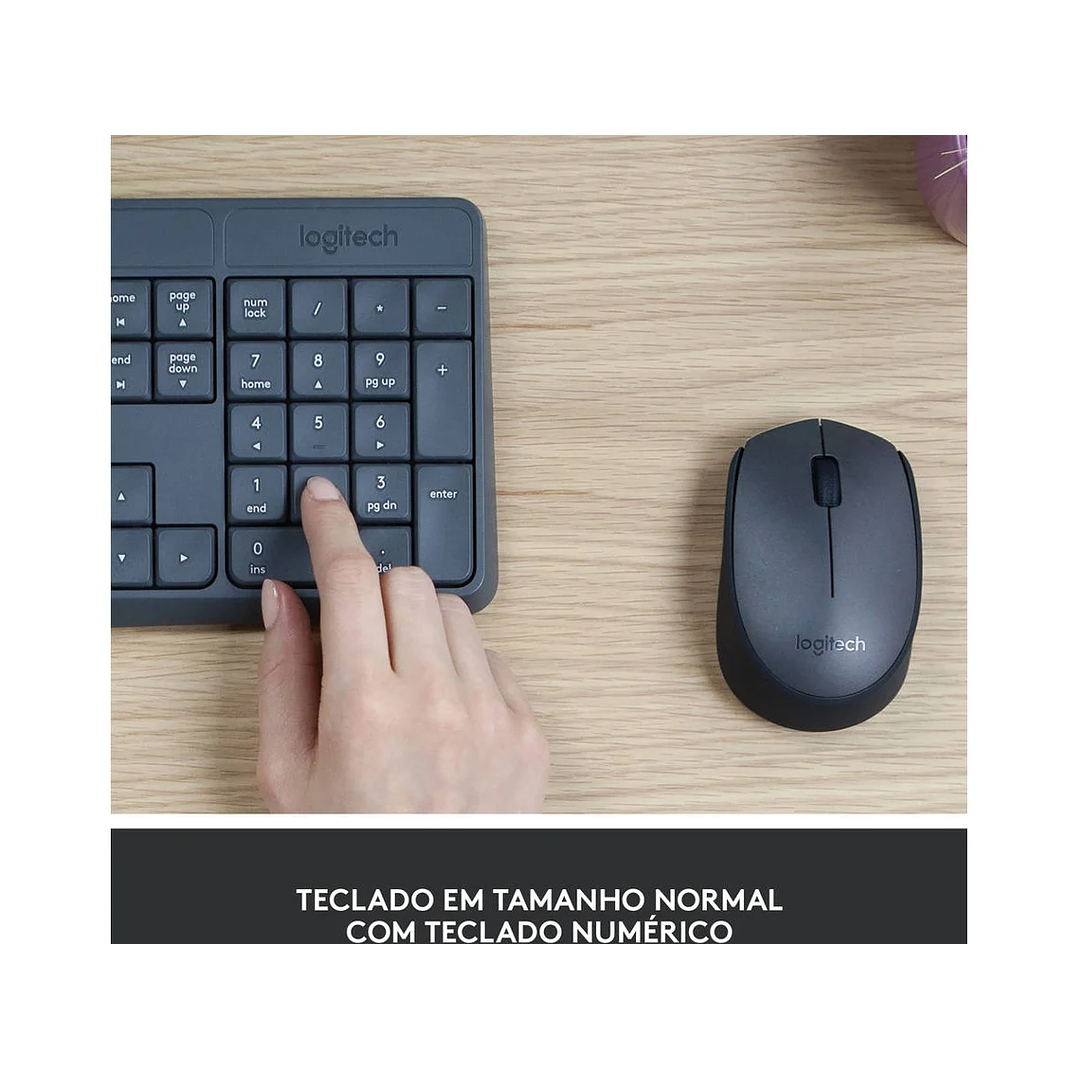 Logitech Wireless Teclado e Mouse MK235  2