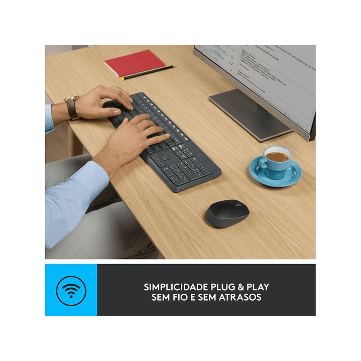 Logitech Wireless Teclado e Mouse MK235  3