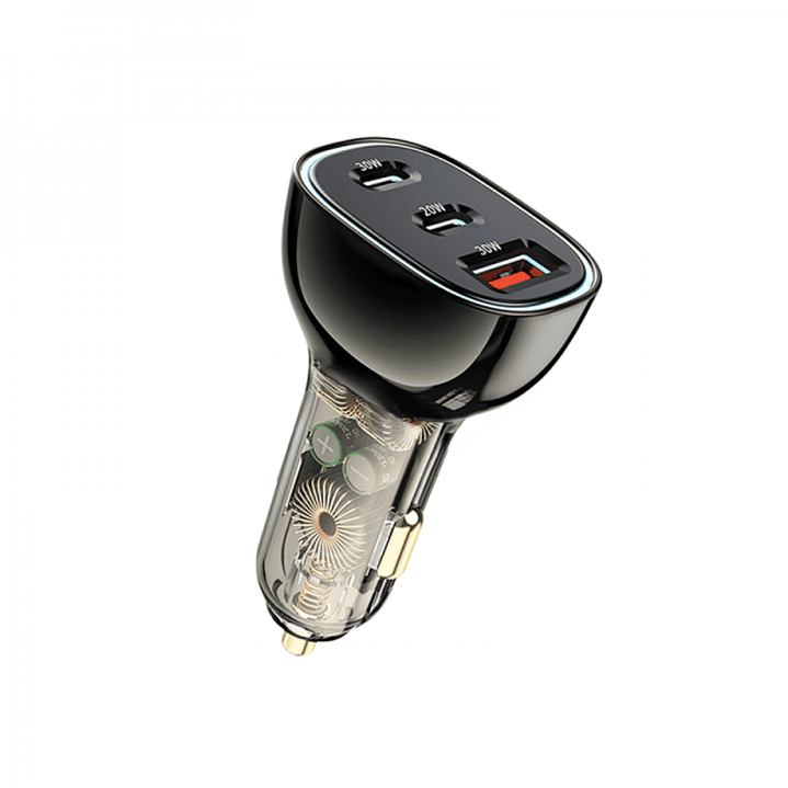 Wiwu PC700 30w PD Dual Type-C + USB Car Charger 1