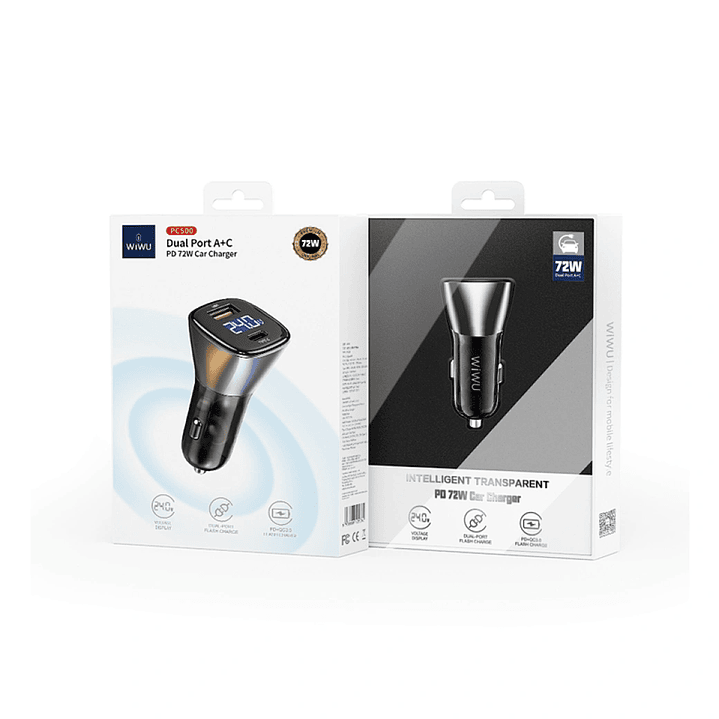Wiwu PC500 72W Car Charger 12
