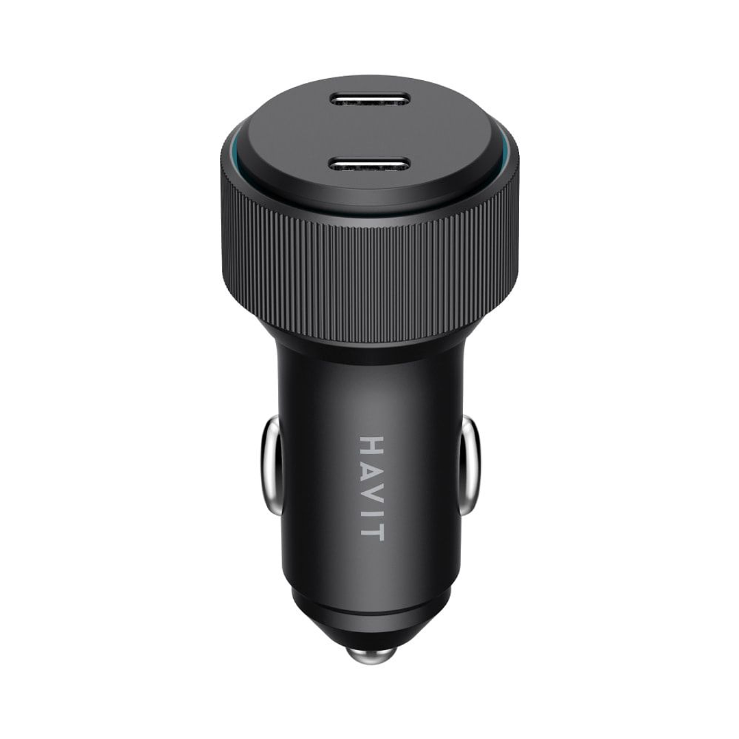 Havit 60W PD Dual USB-C Car Fast Charger 1