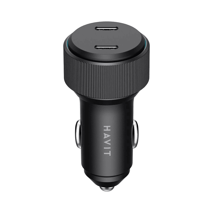 Havit 60W PD Dual USB-C Car Fast Charger 1