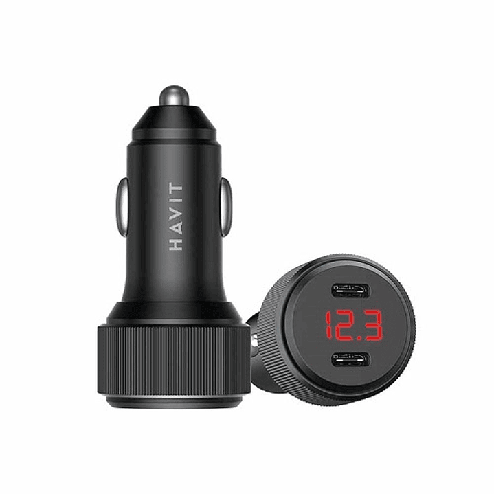 Havit 60W PD Dual USB-C Car Fast Charger 2