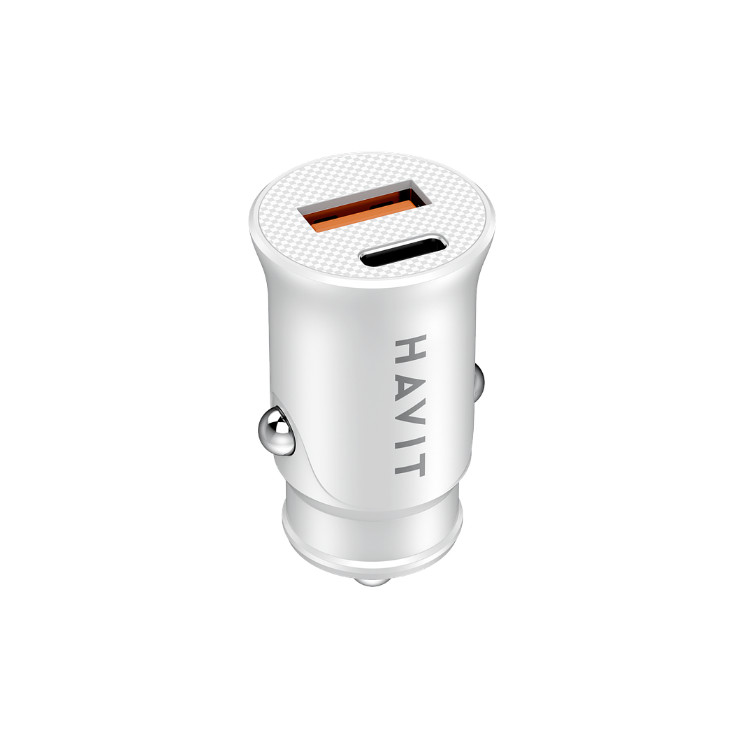 Havit Dual USB-A + USB-C 20W/3A Car Charger 6