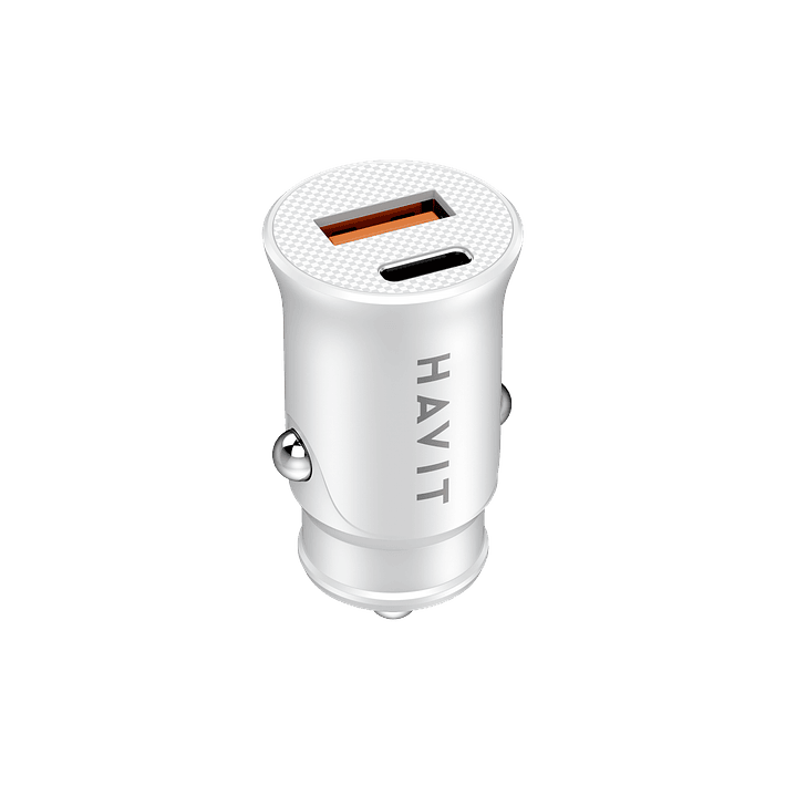 Havit Dual USB-A + USB-C 20W/3A Car Charger 6