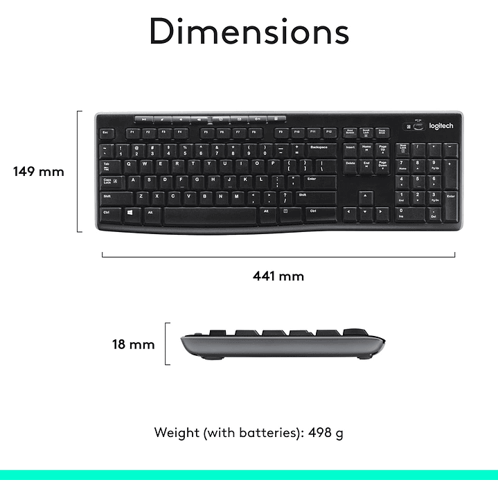 Logitech Wireless Teclado e Mouse MK270 7