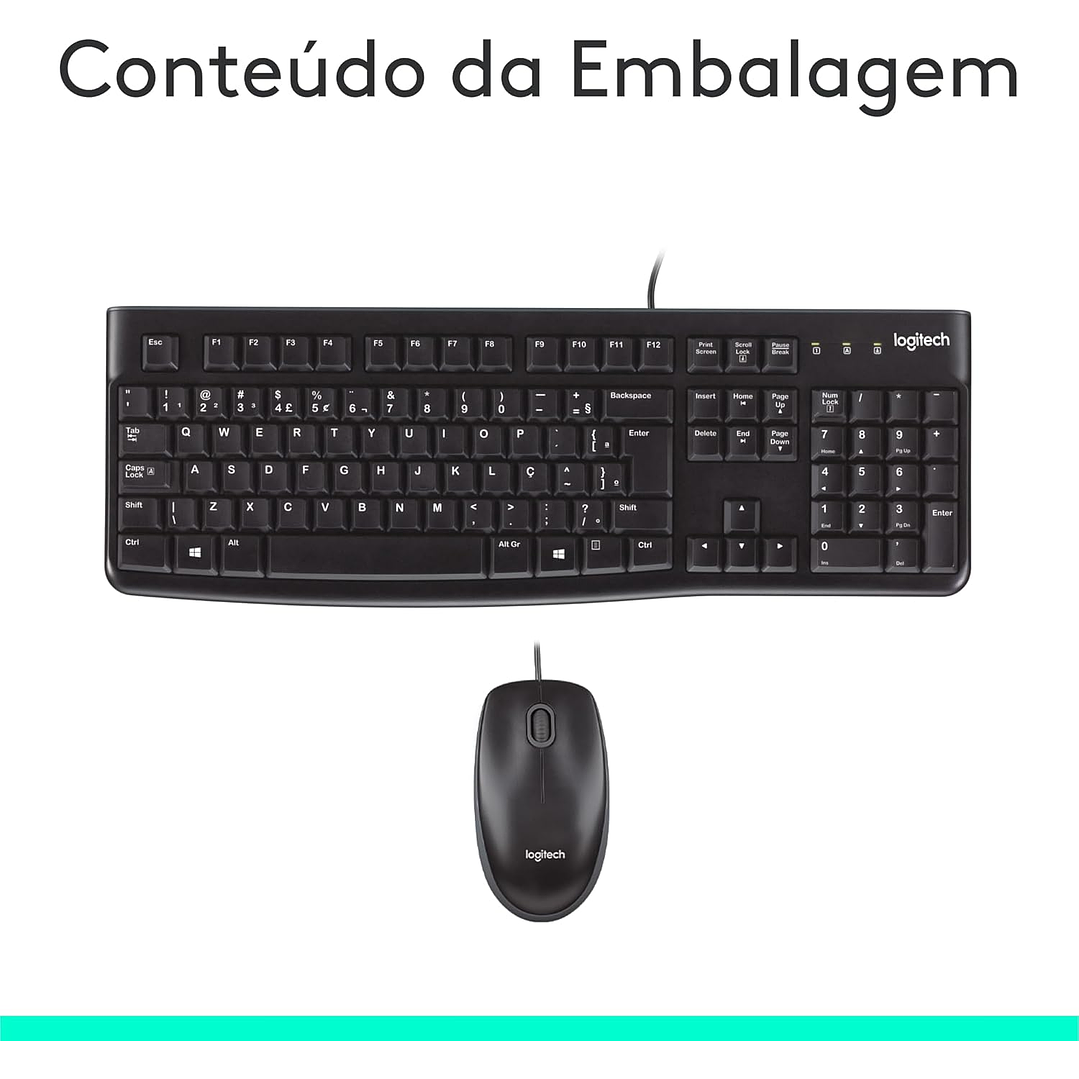 Logitech Wireless Teclado e Mouse MK120 8